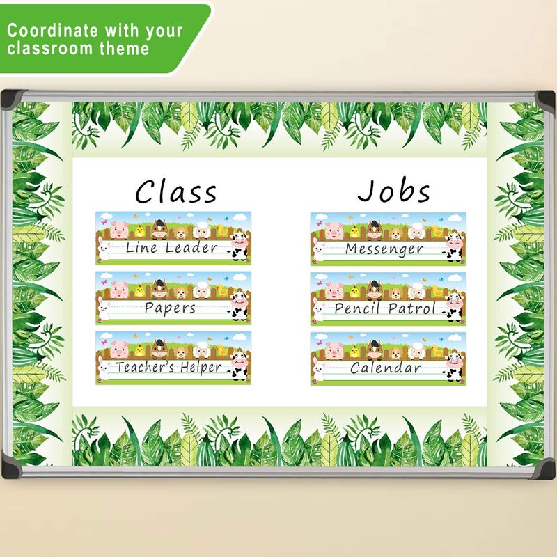 Fancy Land Farm Animal Name Plate Primary Students Back to School Desk Nameplates 36 Pack Classroom Decoration - Image 5